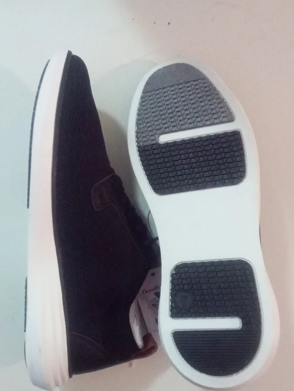 Goodfellow Men's Black Casual Lace-Up Sneakers with Brown Accent Sz 7 NWT $40